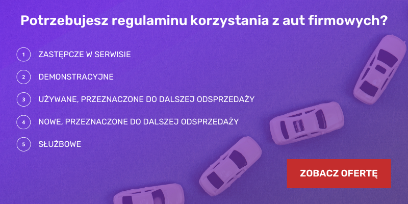 regulamin samochodów używanych baner